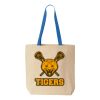 Natural Tote with Contrast-Color Handles Thumbnail