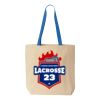 Natural Tote with Contrast-Color Handles Thumbnail