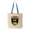 Natural Tote with Contrast-Color Handles Thumbnail