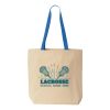 Natural Tote with Contrast-Color Handles Thumbnail