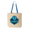 Natural Tote with Contrast-Color Handles Thumbnail