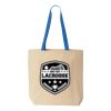 Natural Tote with Contrast-Color Handles Thumbnail