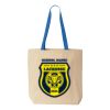 Natural Tote with Contrast-Color Handles Thumbnail