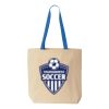 Natural Tote with Contrast-Color Handles Thumbnail