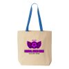 Natural Tote with Contrast-Color Handles Thumbnail