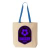 Natural Tote with Contrast-Color Handles Thumbnail