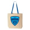 Natural Tote with Contrast-Color Handles Thumbnail