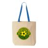 Natural Tote with Contrast-Color Handles Thumbnail