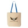 Natural Tote with Contrast-Color Handles Thumbnail