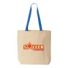 Natural Tote with Contrast-Color Handles Thumbnail