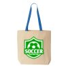 Natural Tote with Contrast-Color Handles Thumbnail