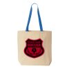 Natural Tote with Contrast-Color Handles Thumbnail