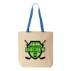 Natural Tote with Contrast-Color Handles Thumbnail