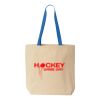 Natural Tote with Contrast-Color Handles Thumbnail