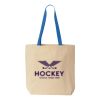 Natural Tote with Contrast-Color Handles Thumbnail
