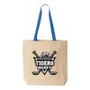 Natural Tote with Contrast-Color Handles Thumbnail