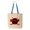 Natural Tote with Contrast-Color Handles Thumbnail