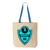 Natural Tote with Contrast-Color Handles Thumbnail
