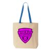 Natural Tote with Contrast-Color Handles Thumbnail