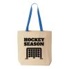 Natural Tote with Contrast-Color Handles Thumbnail