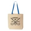 Natural Tote with Contrast-Color Handles Thumbnail