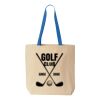 Natural Tote with Contrast-Color Handles Thumbnail