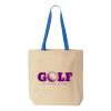 Natural Tote with Contrast-Color Handles Thumbnail