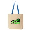 Natural Tote with Contrast-Color Handles Thumbnail