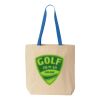 Natural Tote with Contrast-Color Handles Thumbnail