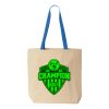 Natural Tote with Contrast-Color Handles Thumbnail