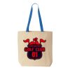 Natural Tote with Contrast-Color Handles Thumbnail