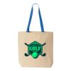Natural Tote with Contrast-Color Handles Thumbnail