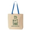 Natural Tote with Contrast-Color Handles Thumbnail