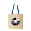 Natural Tote with Contrast-Color Handles Thumbnail