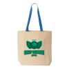 Natural Tote with Contrast-Color Handles Thumbnail