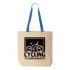 Natural Tote with Contrast-Color Handles Thumbnail