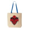 Natural Tote with Contrast-Color Handles Thumbnail