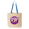 Natural Tote with Contrast-Color Handles Thumbnail