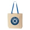 Natural Tote with Contrast-Color Handles Thumbnail