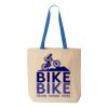 Natural Tote with Contrast-Color Handles Thumbnail