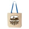 Natural Tote with Contrast-Color Handles Thumbnail