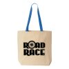 Natural Tote with Contrast-Color Handles Thumbnail