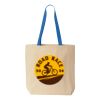 Natural Tote with Contrast-Color Handles Thumbnail