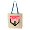 Natural Tote with Contrast-Color Handles Thumbnail