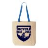 Natural Tote with Contrast-Color Handles Thumbnail