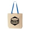 Natural Tote with Contrast-Color Handles Thumbnail