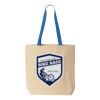 Natural Tote with Contrast-Color Handles Thumbnail