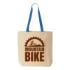 Natural Tote with Contrast-Color Handles Thumbnail
