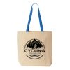 Natural Tote with Contrast-Color Handles Thumbnail