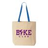 Natural Tote with Contrast-Color Handles Thumbnail